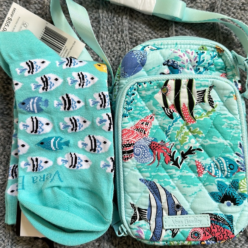 Vera Bradley sealife petite cellphone cross body